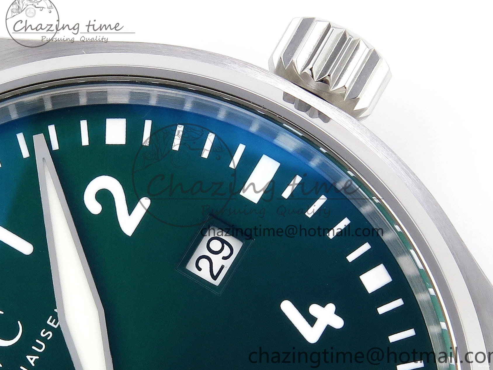 MIROTIME 0127 Pilot Mark XX IW328205 ZF 1:1 Best Edition Green Dial on Brown Leather Strap A UrbanStyle 7029